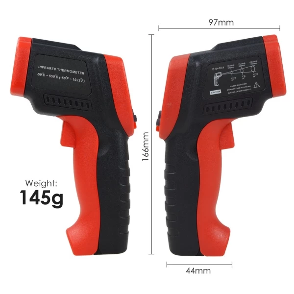 Digital Laser Point Infrared Industrial Thermometer (IR) -50 to 550℃ - Image 10