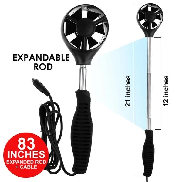 Professional Anemometer With Datalogger Measures Wind Temperature Humidity - Image 13