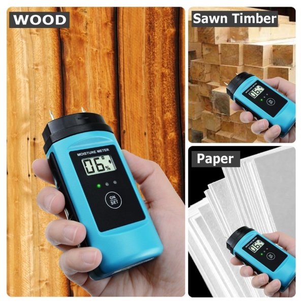 Digital 2 Pin Moisture Meter Wood / Sawn Timber / Paper / Plaster - Image 11