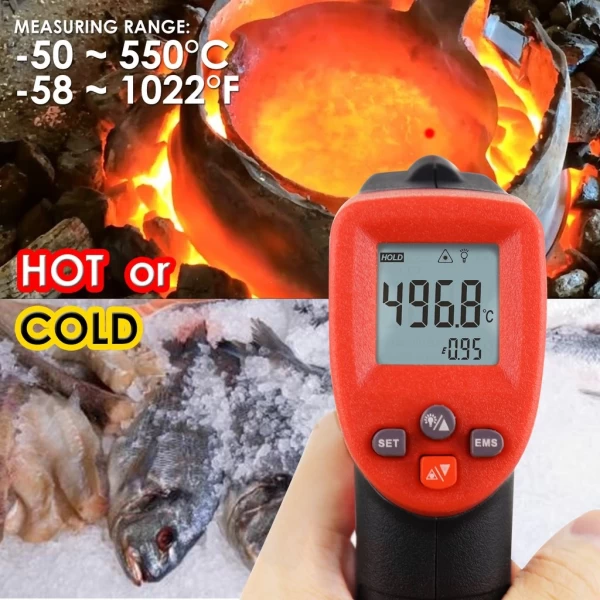Digital Laser Point Infrared Industrial Thermometer (IR) -50 to 550℃ - Image 4