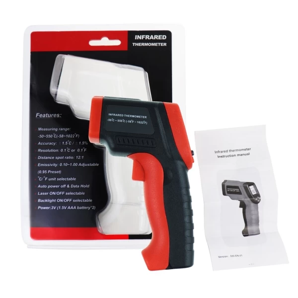 Digital Laser Point Infrared Industrial Thermometer (IR) -50 to 550℃ - Image 2