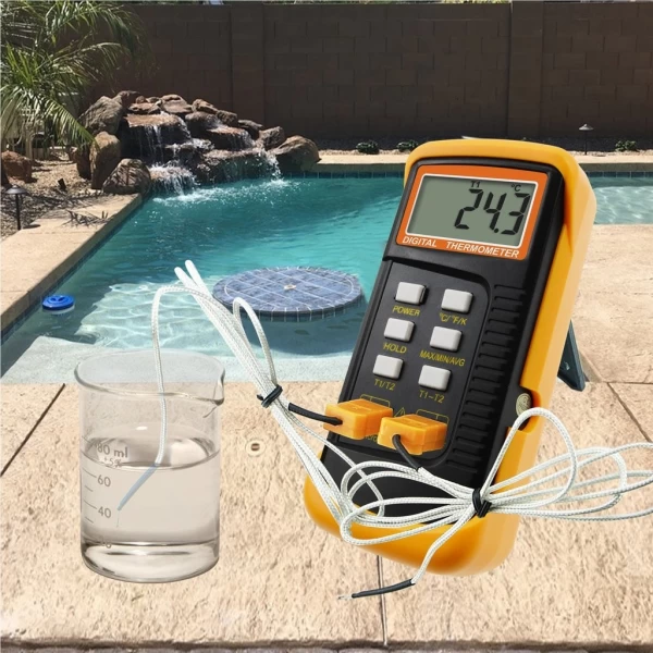 Professional Digital 2 Channel K-Type Thermometer w/ 4 Thermocouples (Wired & Stainless Steel) - Image 4