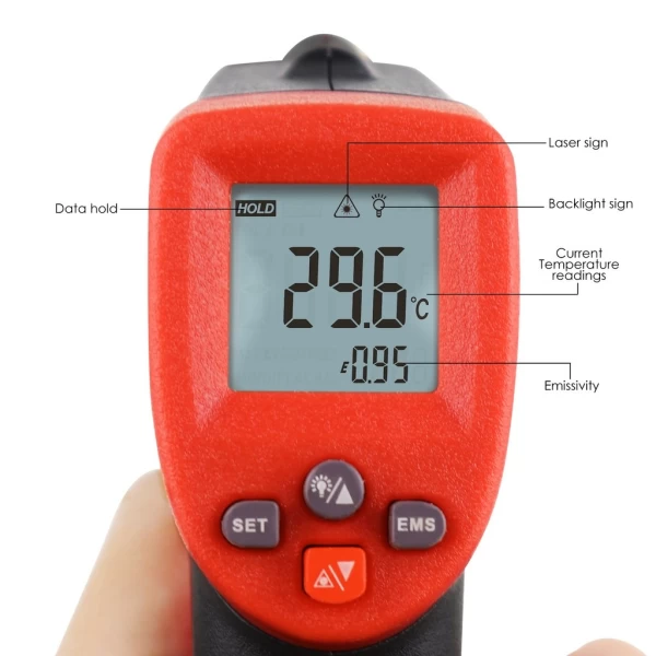 Digital Laser Point Infrared Industrial Thermometer (IR) -50 to 550℃ - Image 6