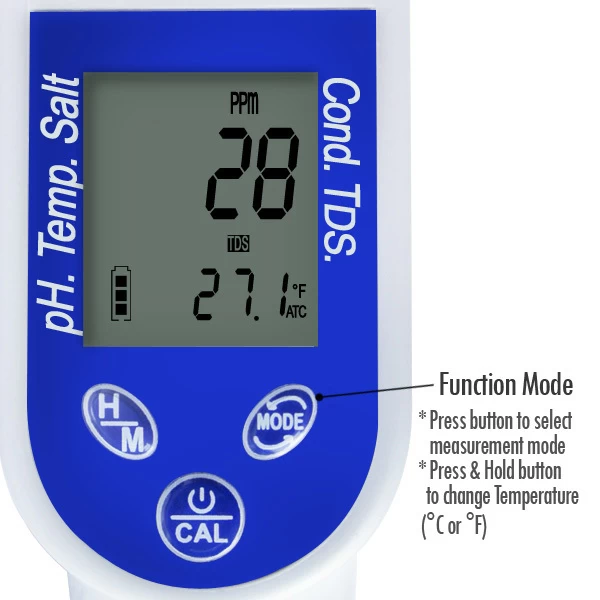 6 in 1 Digital Water Quality Meter pH TDS EC Salinity ORP - Image 11
