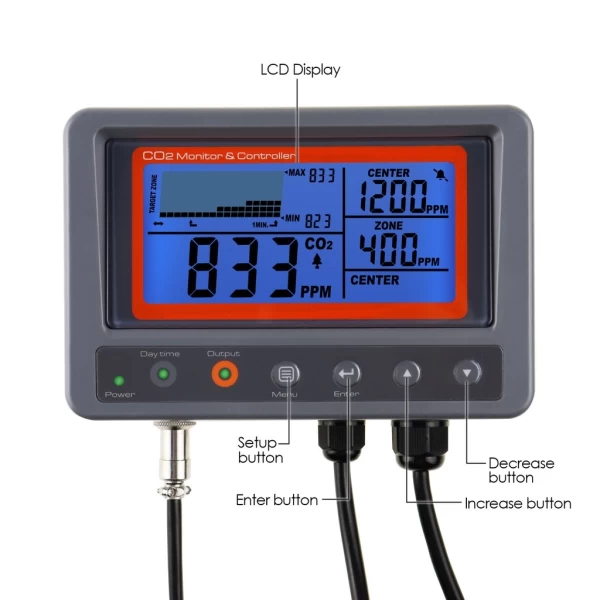 Digital CO2 Carbon Dioxide IAQ Monitor Controller with Relay Function - Image 10