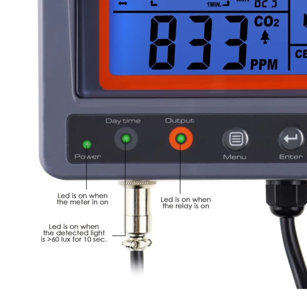 Digital CO2 Carbon Dioxide IAQ Monitor Controller with Relay Function - Image 8