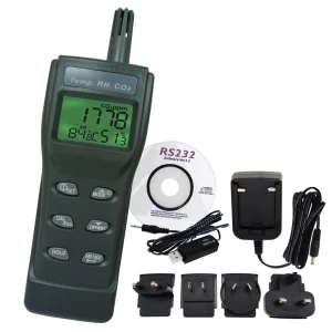 Indoor Continuous Monitoring Air Quality & Carbon Dioxide Meter w/ PC Data Logging