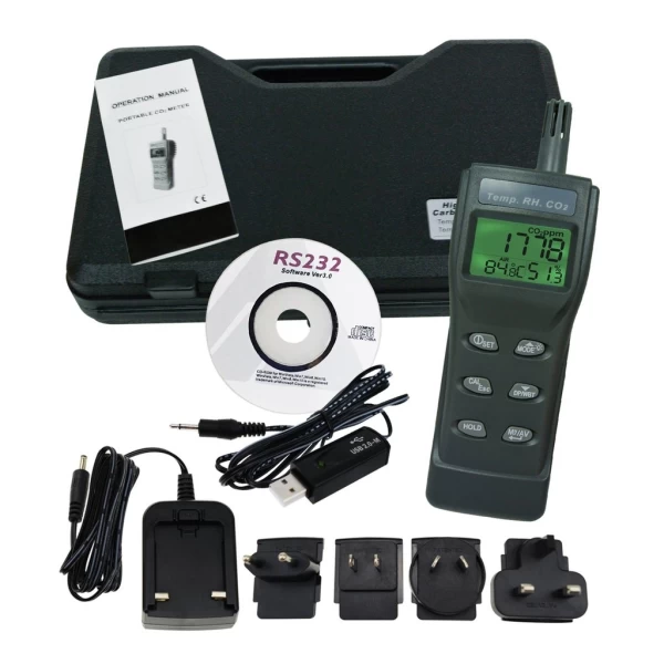 Indoor Continuous Monitoring Air Quality & Carbon Dioxide Meter w/ PC Data Logging - Image 10
