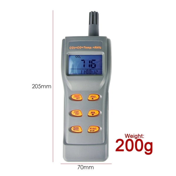 Portable Industrial NDIR CO2 & Air Quality Monitor w/ Datalogger - Image 13