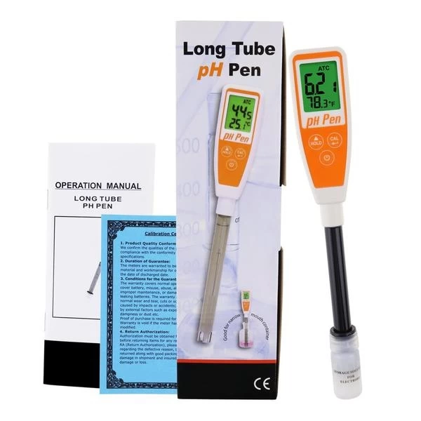 Long Glass Tube Pen Type pH Meter & Digital Water Quality Tester W/ Dual Display and Probe - Image 6