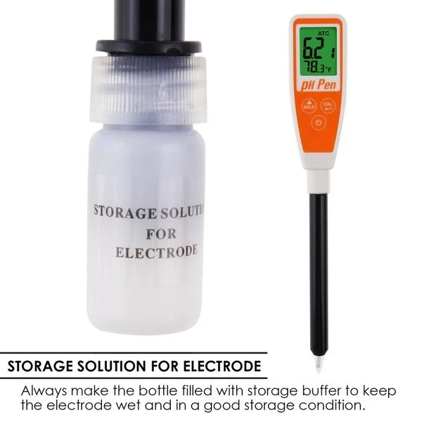 Long Glass Tube Pen Type pH Meter & Digital Water Quality Tester W/ Dual Display and Probe - Image 13