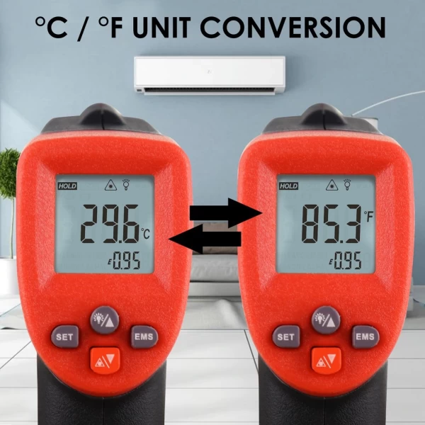 Digital Laser Point Infrared Industrial Thermometer (IR) -50 to 550℃ - Image 8