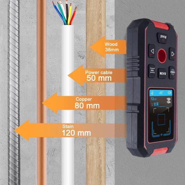 2 in 1 Wall Scanner Detector & Laser Distance Meter w/ LCD Display - Image 4
