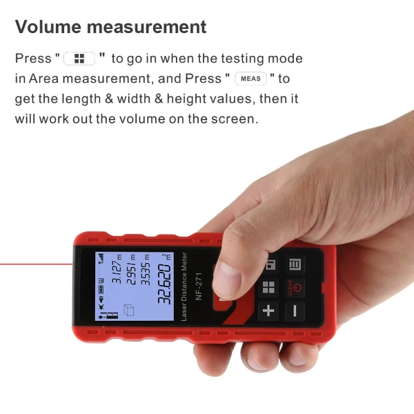 Ergonomic Handheld Laser Distance Measure w/ 70 Meter Range - Image 3