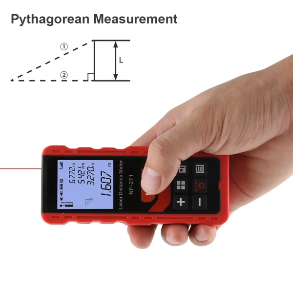 Ergonomic Handheld Laser Distance Measure w/ 70 Meter Range - Image 2