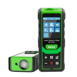 Green Light Laser Mini Range Finder with Digital Bubble w/ Bluetooth and 80 Meter Range