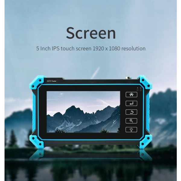 Portable Multi Functional 4K/HD All in One IP Camera Test Monitor w/ 5 inch IPS Touch Display - Image 2