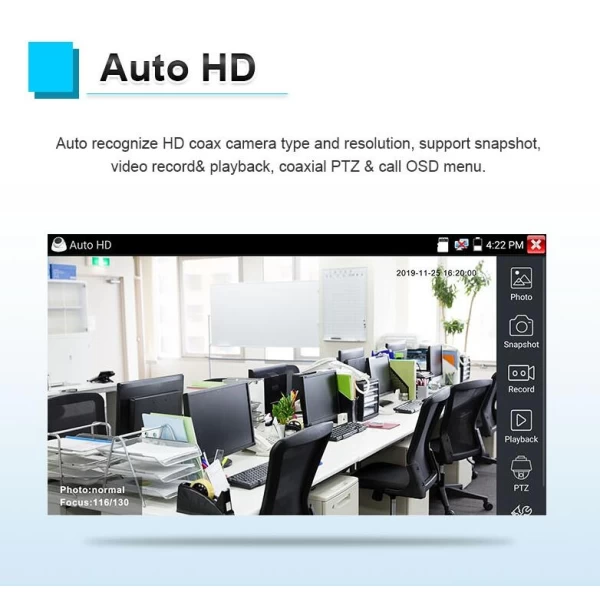 Portable Multi Functional 4K/HD All in One IP Camera Test Monitor w/ 5 inch IPS Touch Display - Image 8