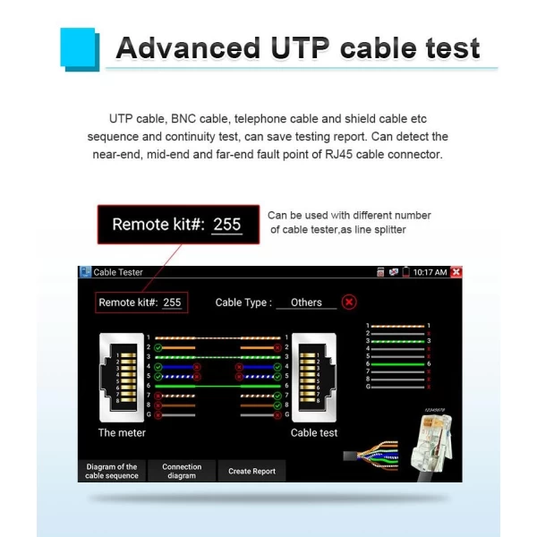 Portable Multi Functional 4K/HD All in One IP Camera Test Monitor w/ 5 inch IPS Touch Display - Image 5