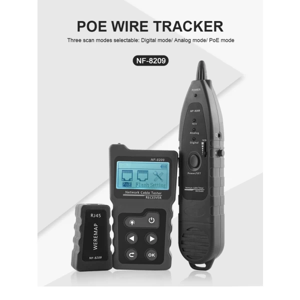 Cable Continuity Tester & Wire Tracker w/ POE Tester - Image 2