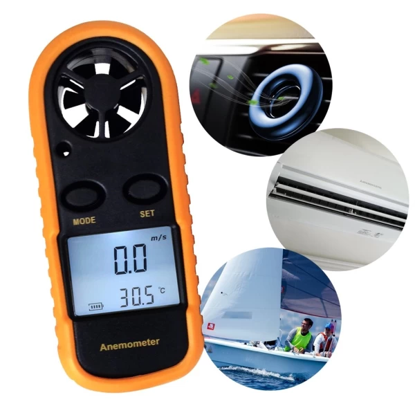 Digital Wind Speed Meter Anemometer Thermometer °F / °C Air Flow - Image 9