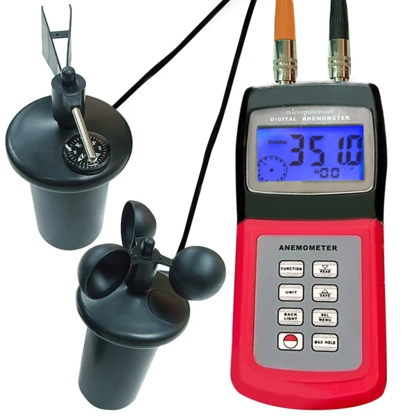 Professional Multi Function Digital Anemometer With CUP Sensor Probe