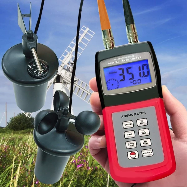 Professional Multi Function Digital Anemometer With CUP Sensor Probe - Image 2