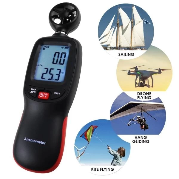 Anemometer Wind Speed Meter w/ Data Recording - Temperature, Air Velocity, Wind Chill - Image 4