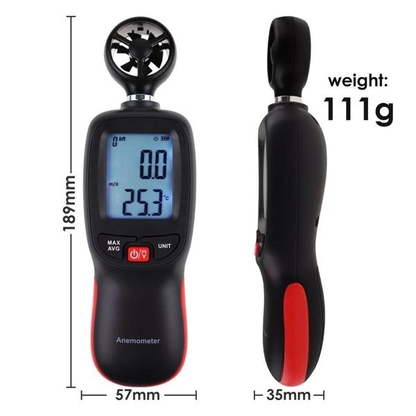Anemometer Wind Speed Meter w/ Data Recording - Temperature, Air Velocity, Wind Chill - Image 8