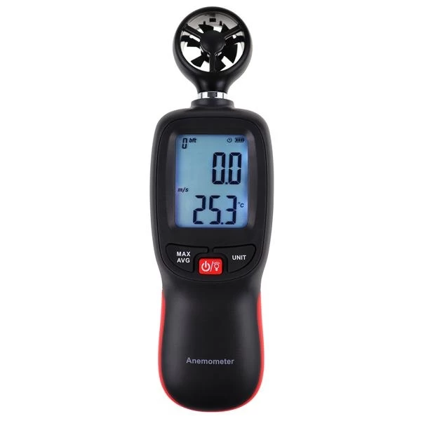 Anemometer Wind Speed Meter w/ Data Recording - Temperature, Air Velocity, Wind Chill