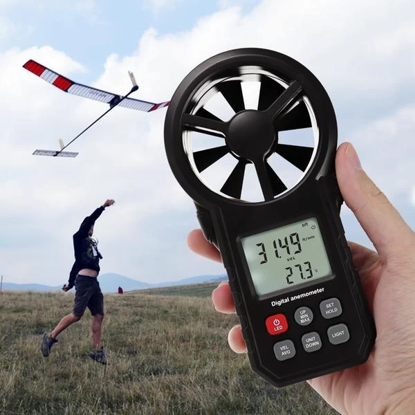 Digital Handheld and Vane Anemometer for Wind Speed Temperature and Air Velocity - Image 3