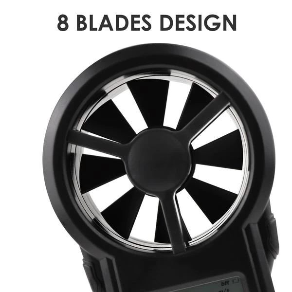 Digital Handheld and Vane Anemometer for Wind Speed Temperature and Air Velocity - Image 9