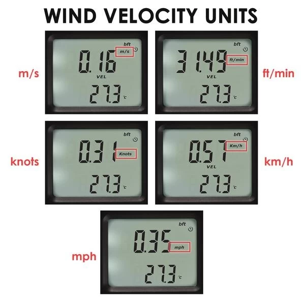 Digital Handheld and Vane Anemometer for Wind Speed Temperature and Air Velocity - Image 8