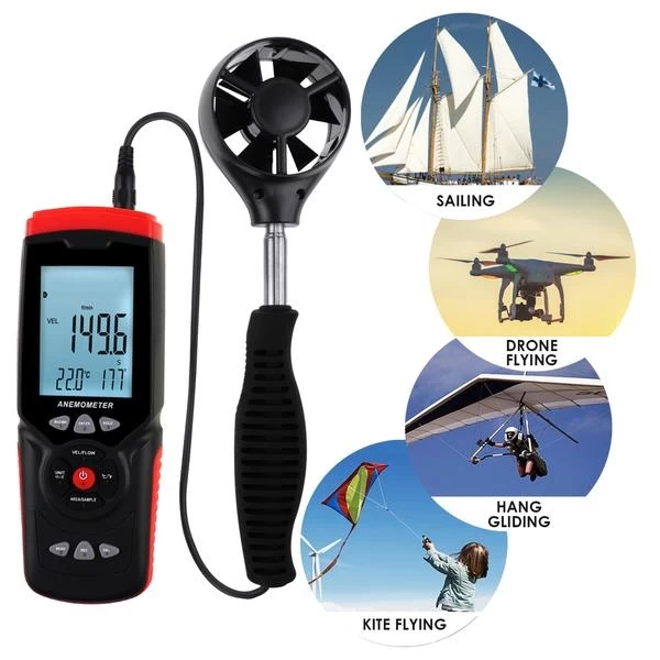 Professional Anemometer With Datalogger Measures Wind Temperature Humidity - Image 7