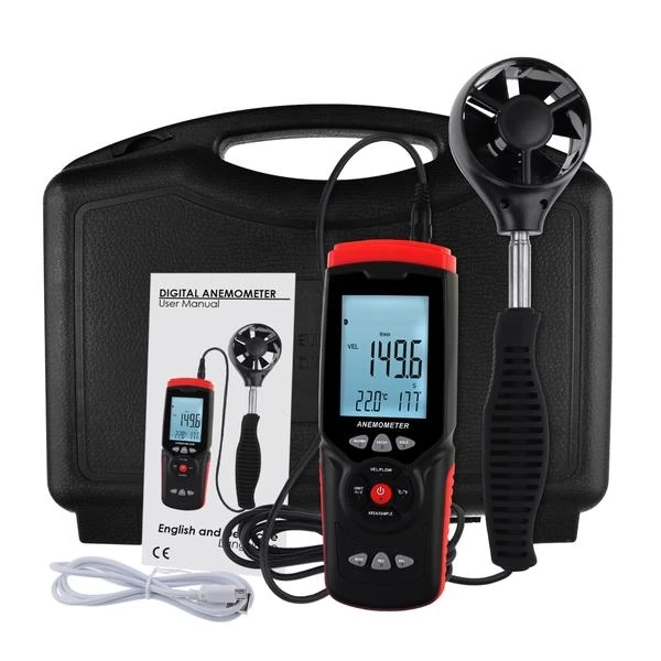 Professional Anemometer With Datalogger Measures Wind Temperature Humidity - Image 5