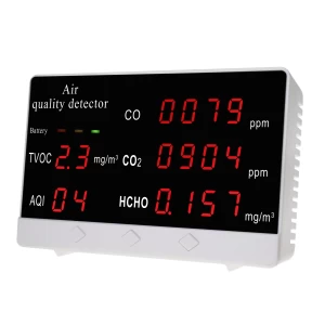 Digital Indoor/Outdoor Rechargeable Air Quality & CO2 Monitor
