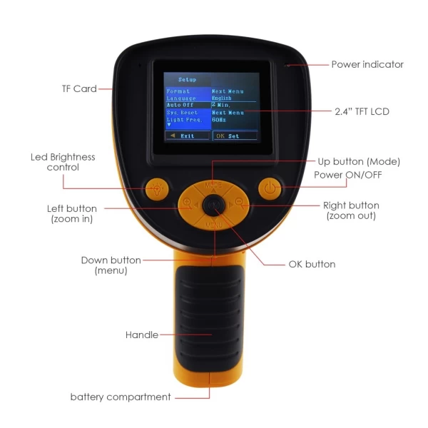 Industrial Optoelectronic Recordable Video Inspection Camera w/ 2.4" LCD - Image 3