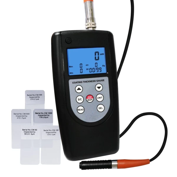 Professional Digital Coating Thickness Meter w/ F & NF Probes