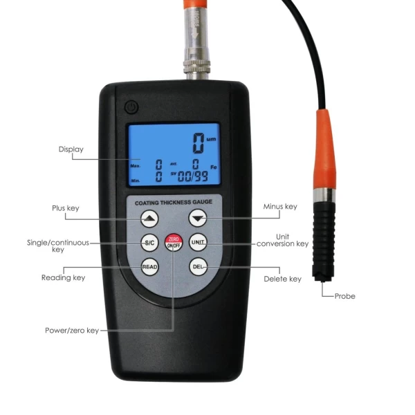 Professional Digital Coating Thickness Meter w/ F & NF Probes - Image 11