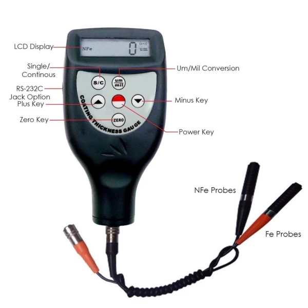 Advanced Industrial Paint Coating & Thickness Meter Gauge with F & NF Probes - Image 6