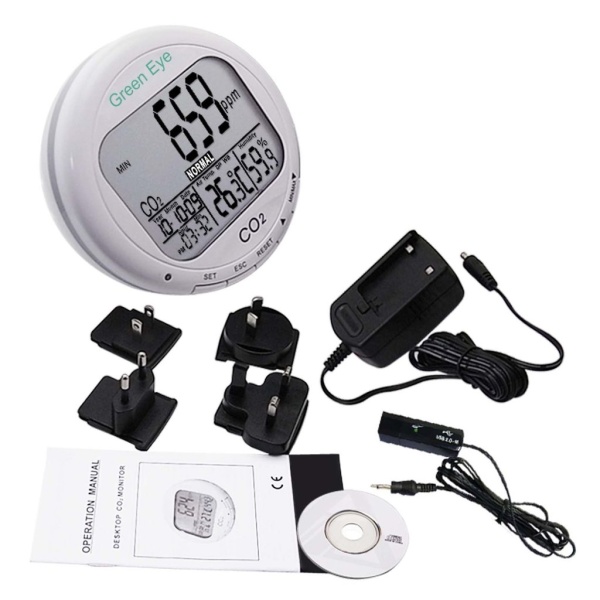 3 in 1 Factory Calibrated Desktop CO2/Air Quality Datalogger & Monitor w/ Temperature & Humidity Monitoring - Image 3
