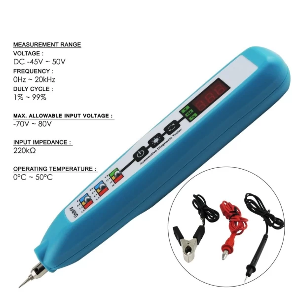 Handheld Automotive Electrics DC Voltage, Frequency & Duty Cycle Diagnostic Tester - Image 4