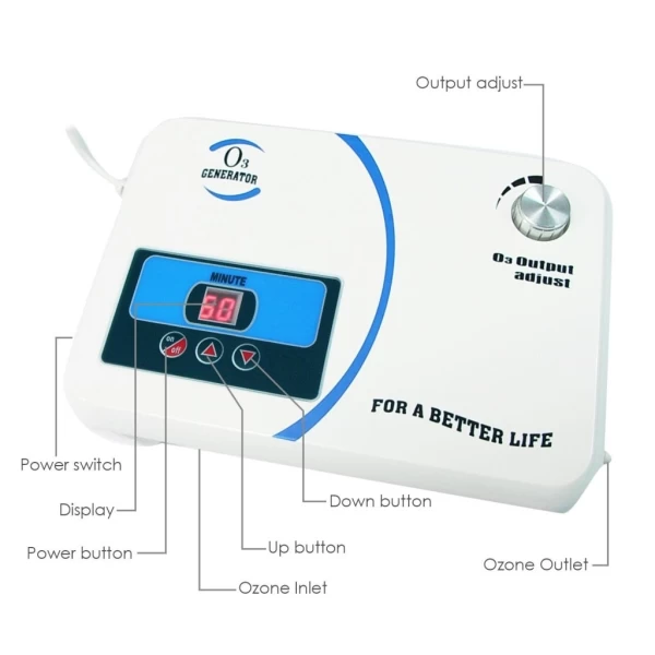 O3 Generator w/ Built In Air Pump & Timer, Ozone Output 500mg/hr - Image 2