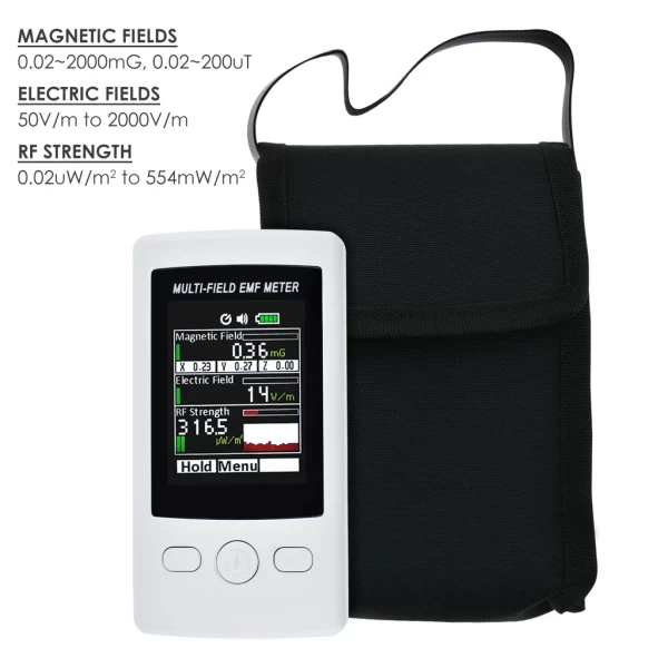 Handheld Multi-Field EMF/ELF/RF Field Tester & Gauss Meter w/ Warning Buzzer - Image 3