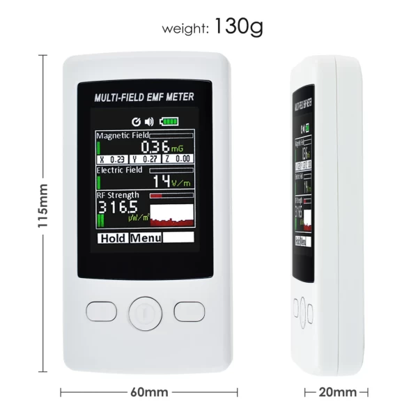 Handheld Multi-Field EMF/ELF/RF Field Tester & Gauss Meter w/ Warning Buzzer - Image 4