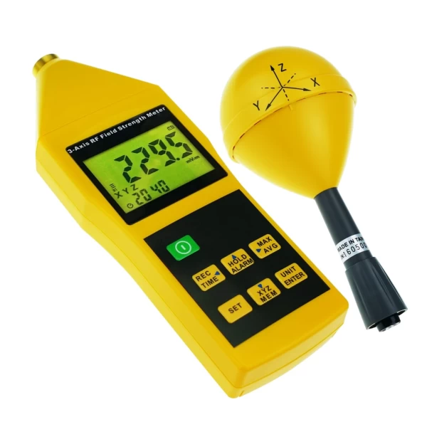 Compact Tri-Axis RF Field Strength Meter & Electromagnetic Radiation Tester 10Mhz to 8Ghz w/ Alarm and Tripod Mounting - Image 9