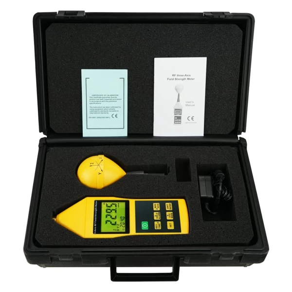 Compact Tri-Axis RF Field Strength Meter & Electromagnetic Radiation Tester 10Mhz to 8Ghz w/ Alarm and Tripod Mounting - Image 6