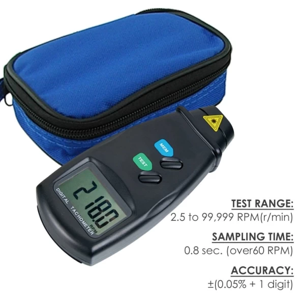 Digital Laser Non Contact Photo Tachometer RPM Measurer - Image 7
