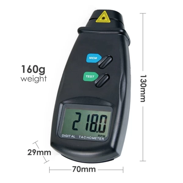 Digital Laser Non Contact Photo Tachometer RPM Measurer - Image 6