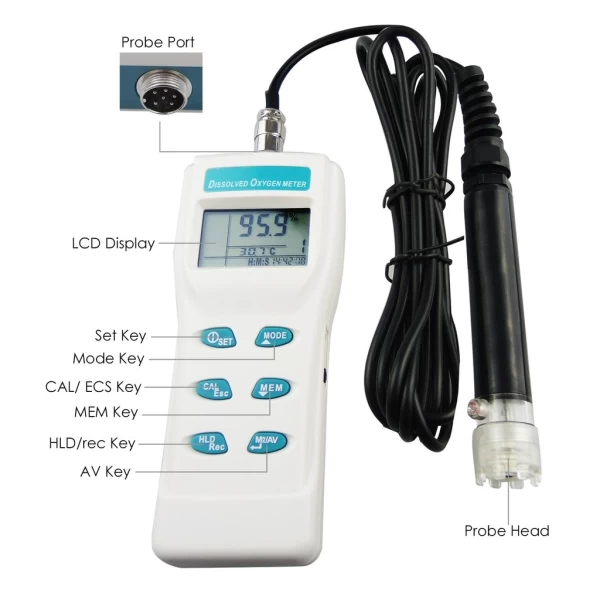 Professional Digital Dissolved Oxygen DO Meter 0~199.9% / 0~19.99 PPM - Image 6